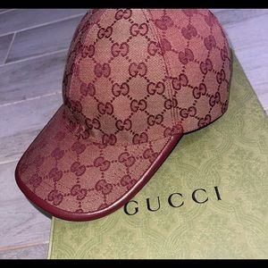 Gucci Monogram Burgundy Hat